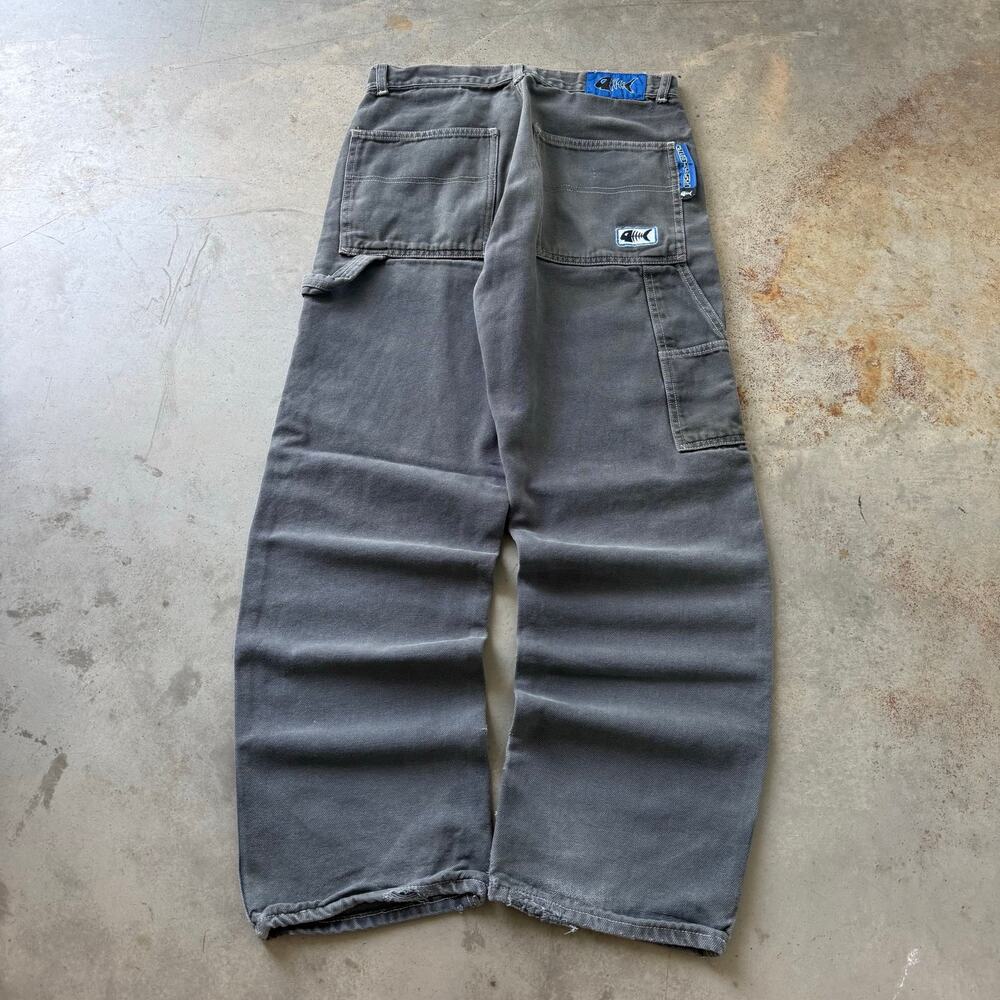Vintage Y2K Fishbone Skater Streetwear Hip Hop Retro Carpenter Jeans Size 29x28